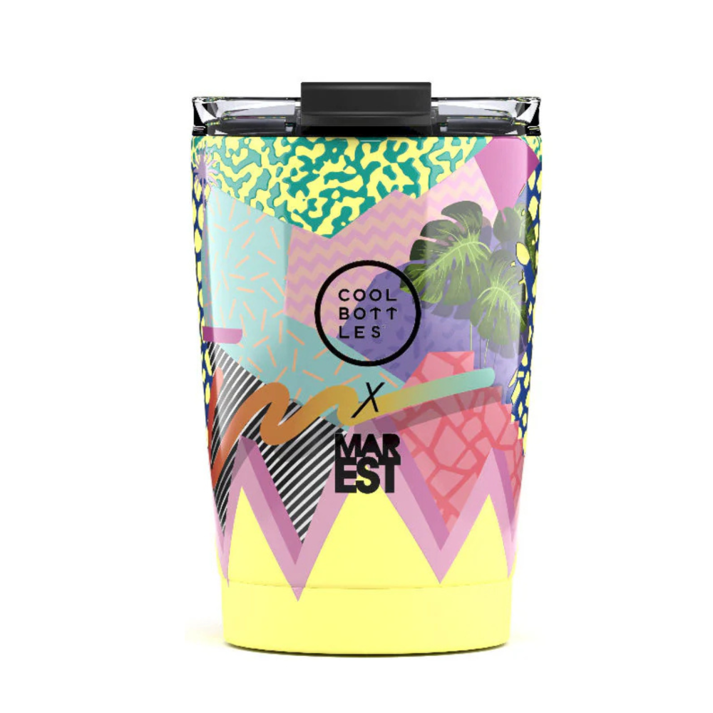 Kubek termiczny Cool Bottles Xclusive Floral Meditteranean– potrójna izolacja, miękkie wykończenie, zero wycieków.