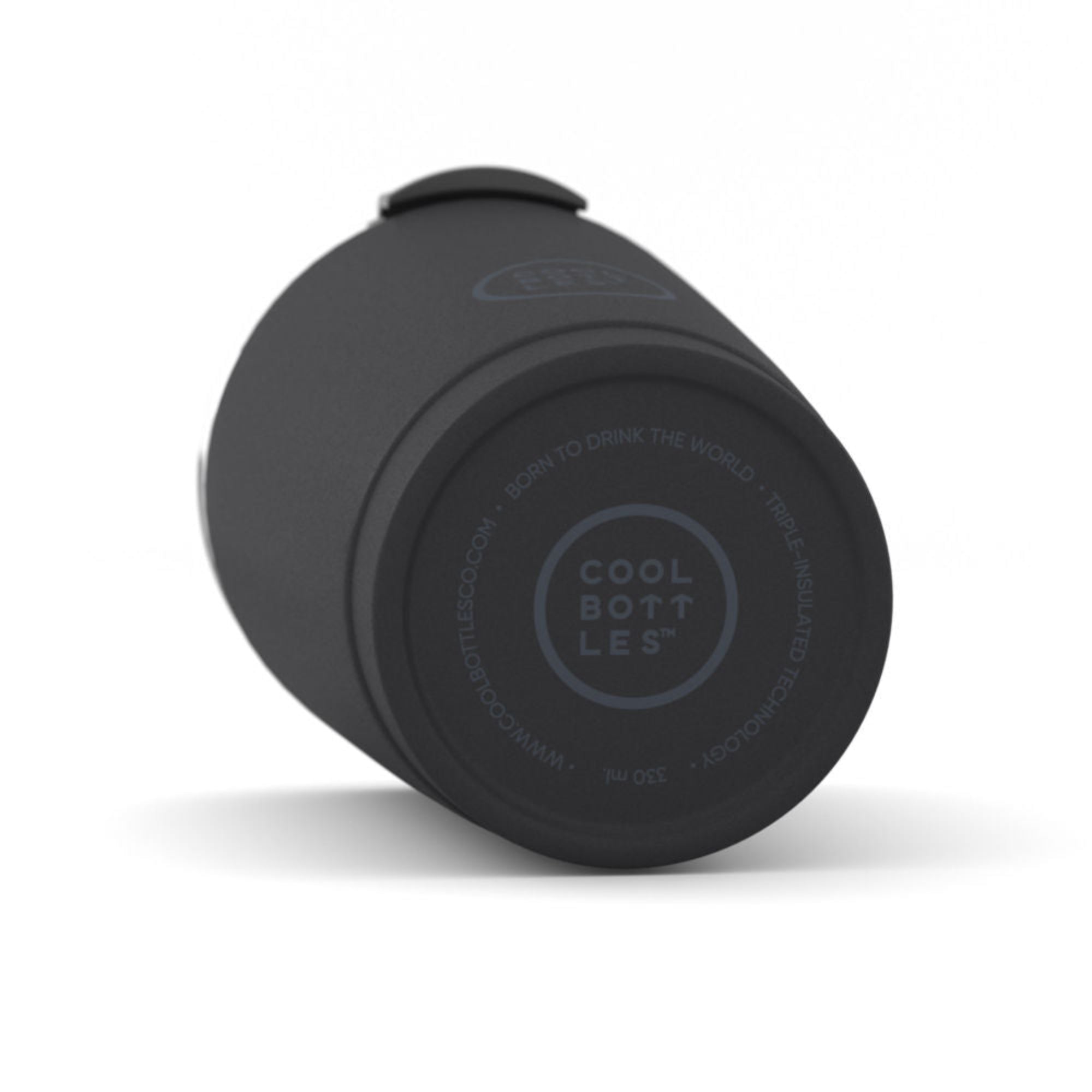 Kubek termiczny Cool Bottles Colors Mono Black– antypoślizgowy, z otworem na słomkę, idealny w podróży i na co dzień, kolor: czarny