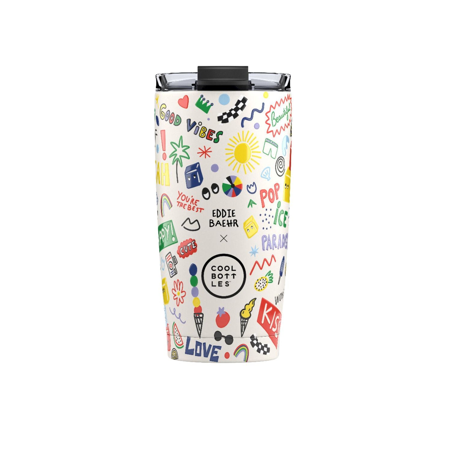 Kubek termiczny Cool Bottles Xclusive Good Vibes  – potrójna izolacja, miękkie wykończenie, zero wycieków.