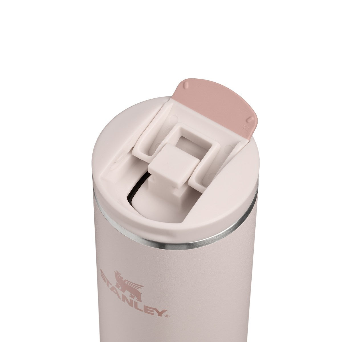 Różowy kubek termiczny Stanley Aerolight Flip Top Rose Quartz 590 ml - stal nierdzewna, szczelny i bezpieczny, niezwykle lekki, obsługa jedną ręką, do ciepłych i zimnych napojów 
