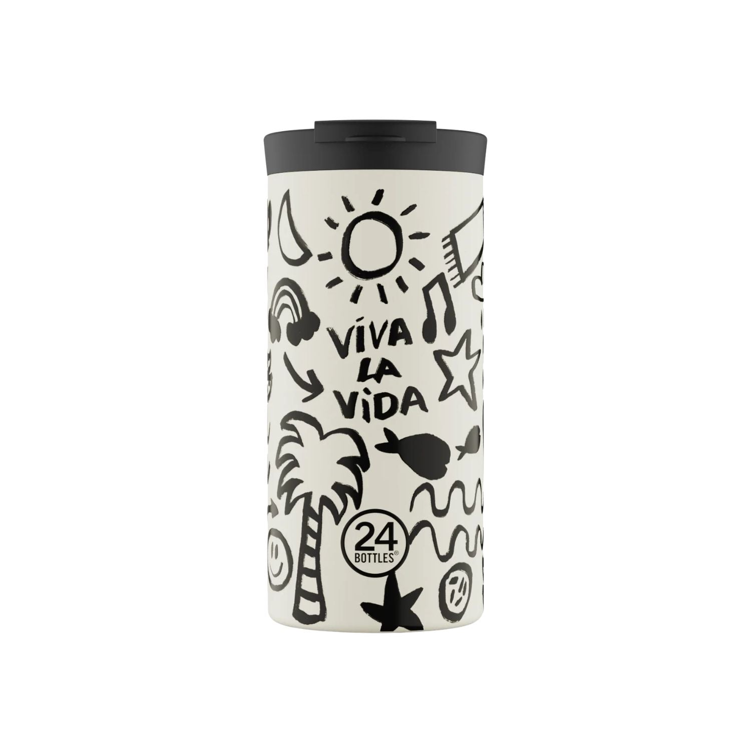 Duży kolorowy kubek termiczny 24Bottles Travel Tumbler 600 ml Viva La Vida