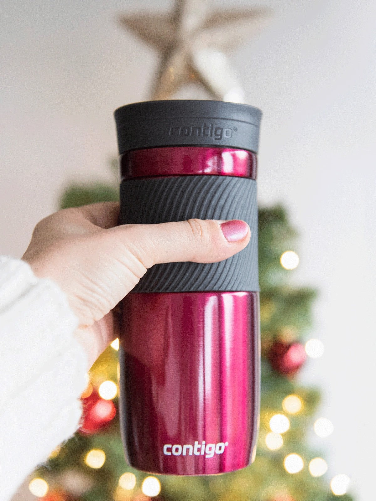 Kubek Contigo Byron Vivacious– stalowy, szczelny, 470 ml, SnapSeal®, idealny na kawę do auta i w drogę, kolor: różowy