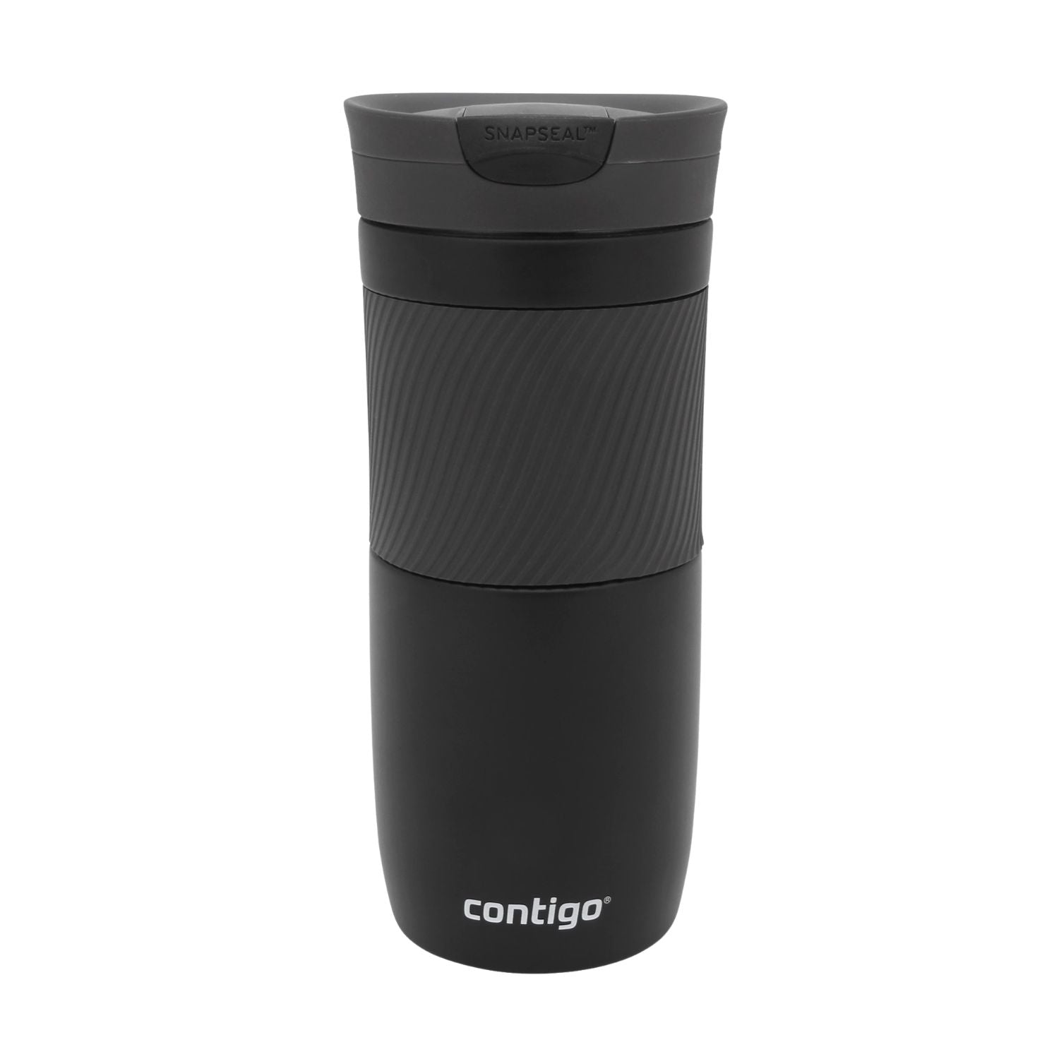 Kubek Contigo Byron – stalowy, szczelny, 590 ml, SnapSeal®, idealny na kawę do auta i w drogę, kolor: czarny