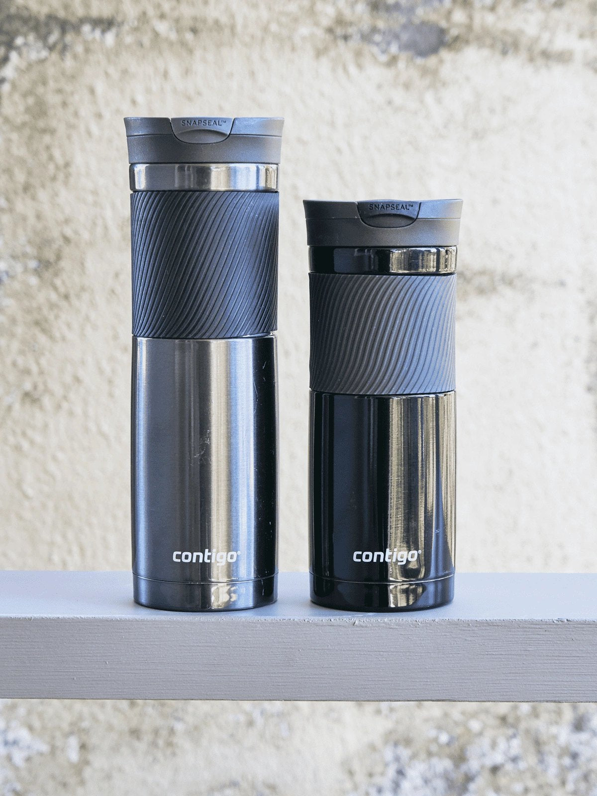 Kubek Contigo Byron – stalowy, szczelny, 590 ml, SnapSeal®, idealny na kawę do auta i w drogę, kolor: czarny
