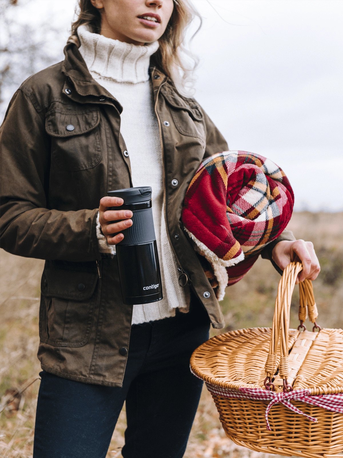 Kubek Contigo Byron – stalowy, szczelny, 590 ml, SnapSeal®, idealny na kawę do auta i w drogę, kolor: czarny