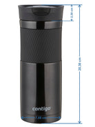 Kubek Contigo Byron – stalowy, szczelny, 590 ml, SnapSeal®, idealny na kawę do auta i w drogę, kolor: czarny