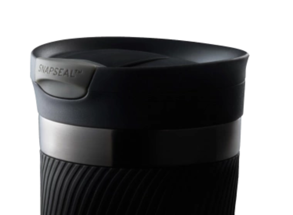 Kubek Contigo Byron Gunmetal  – stalowy, szczelny, 720ml, SnapSeal®, idealny na kawę do auta i w drogę, kolor: czarny