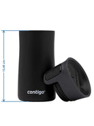 Kubek Contigo Black 300 ml – mały, lekki i szczelny termos z izolacją na 3 h ciepła i 10 h chłodu.