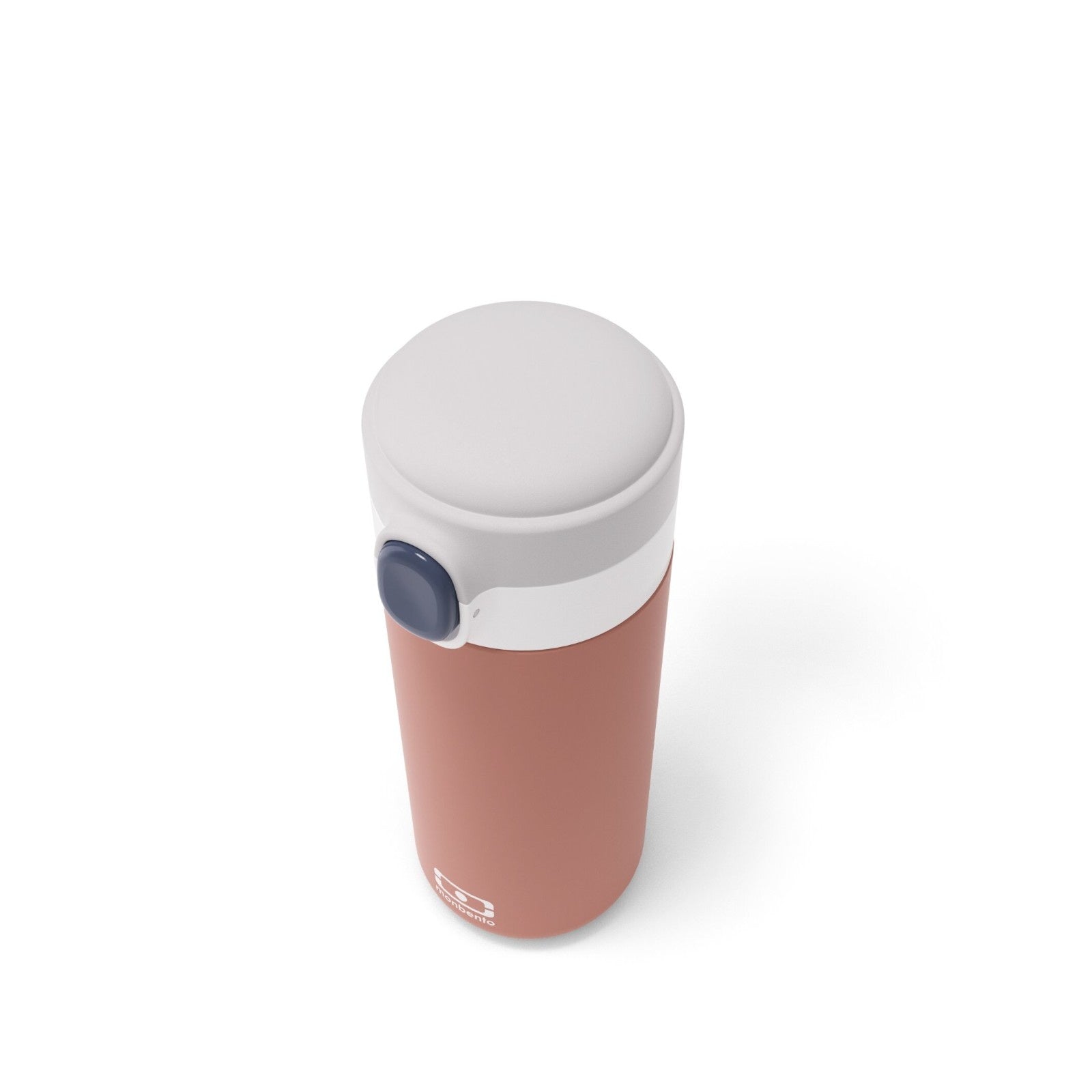 Różowo-beżowa butelka termiczna ze słomką Monbento Pop 360 ml Pink Moka