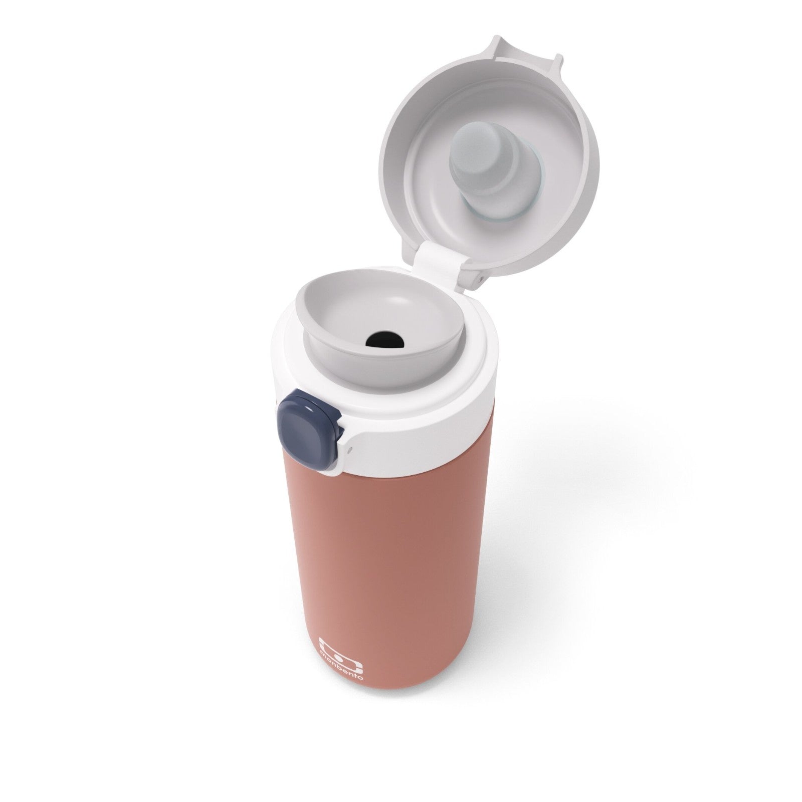 Monbento Pop Pink Moka – stalowy kubek termiczny z zamknięciem na klik