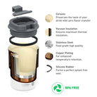 Asobu The Mini Pick Up biały 355 ml – kompaktowy kubek termiczny z izolacją próżniową, ceramiczną powłoką i szczelną nakrętką.