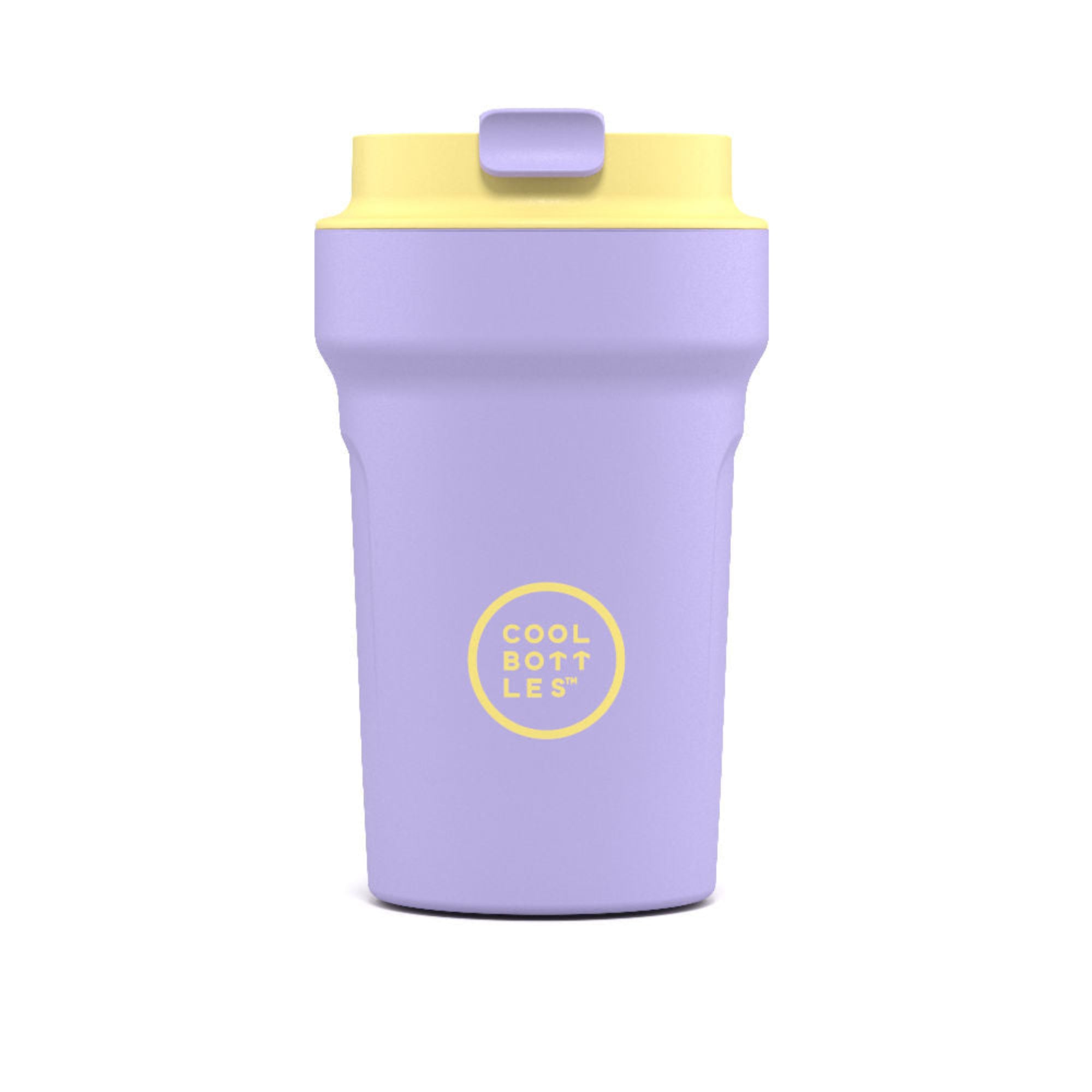 Cool Bottles Paradise Bali – kompaktowy, szczelny kubek termiczny bez BPA, z antypoślizgowym wykończeniem, kolor: fioletowy