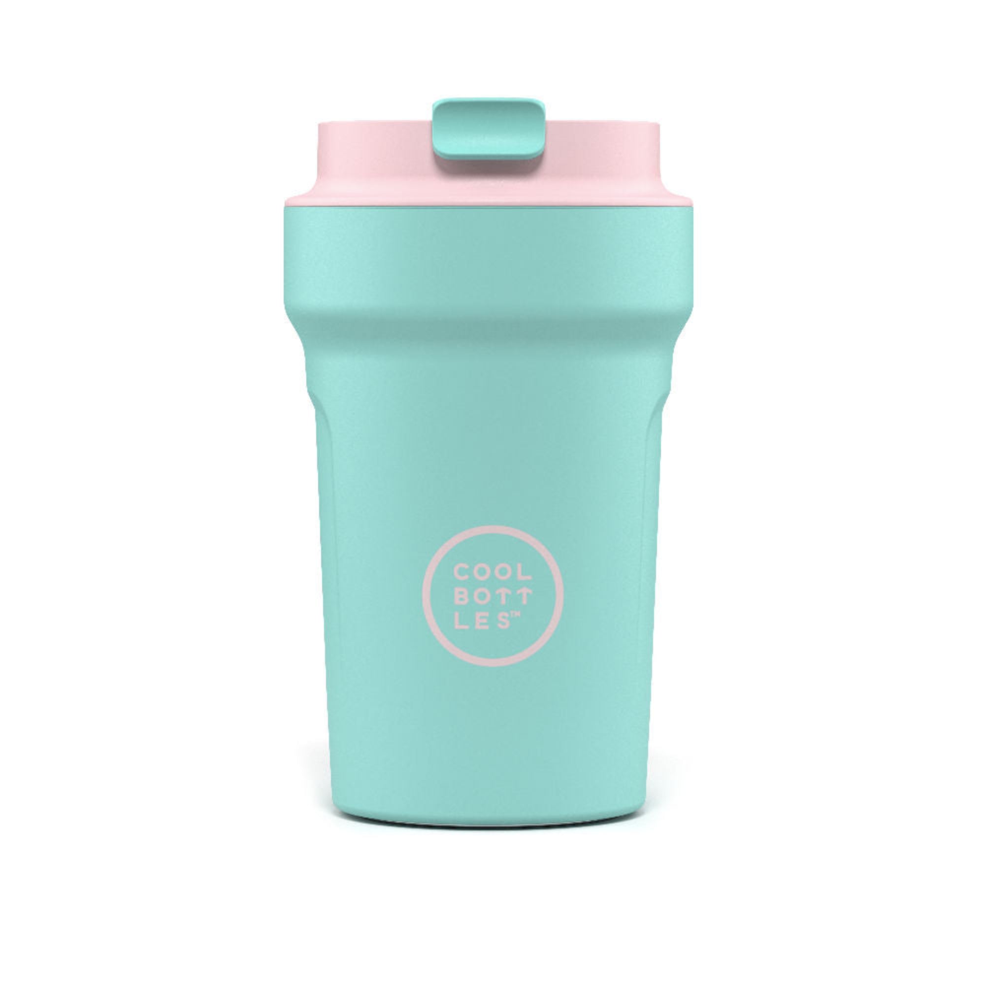 Cool Bottles Paradise Capri – kompaktowy, szczelny kubek termiczny bez BPA, z antypoślizgowym wykończeniem, kolor: turkusowy