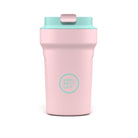 Cool Bottles Paradise Ibiza – kompaktowy, szczelny kubek termiczny bez BPA, z antypoślizgowym wykończeniem, kolor: różowy