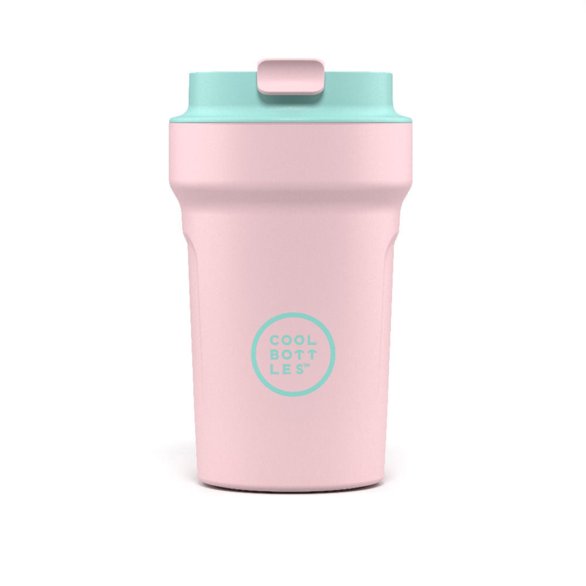 Cool Bottles Paradise Ibiza – kompaktowy, szczelny kubek termiczny bez BPA, z antypoślizgowym wykończeniem, kolor: różowy