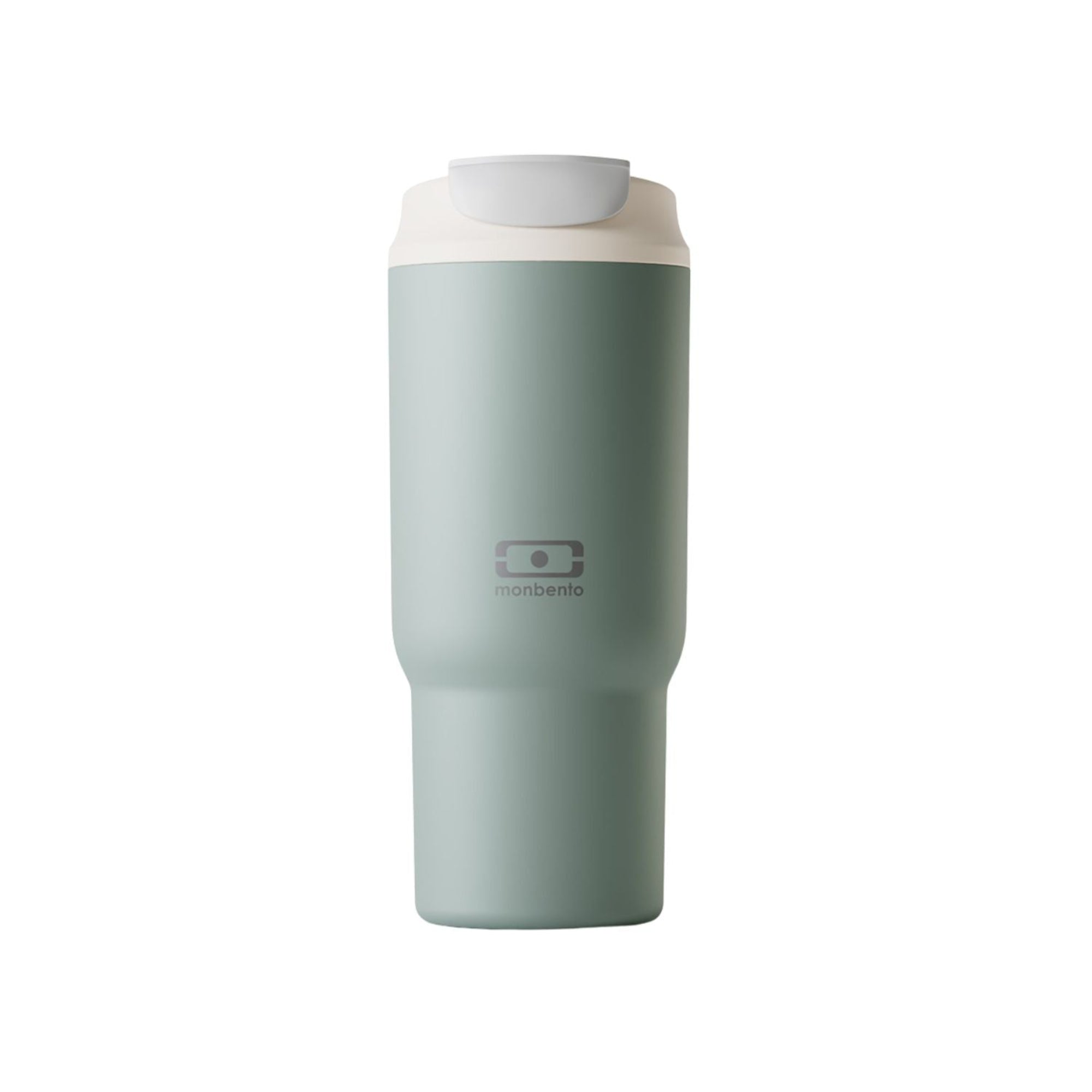 Kubek termiczny Monbento Travel Mug Natural Green - 600 ml, z ustnikiem i słomką, utrzymuje ciepło do 5h i chłód do 12h, wytrzymały i lekki, kolor: zielony