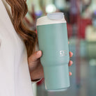 Kubek termiczny Monbento Travel Mug Natural Green - 600 ml, z ustnikiem i słomką, utrzymuje ciepło do 5h i chłód do 12h, wytrzymały i lekki, kolor: zielony