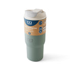 Kubek termiczny Monbento Travel Mug Natural Green - 600 ml, z ustnikiem i słomką, utrzymuje ciepło do 5h i chłód do 12h, wytrzymały i lekki, kolor: zielony
