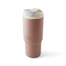 Kubek termiczny Monbento Travel Mug Pink Moka - 600 ml, z ustnikiem i słomką, utrzymuje ciepło do 5h i chłód do 12h, wytrzymały i lekki, kolor: różowy