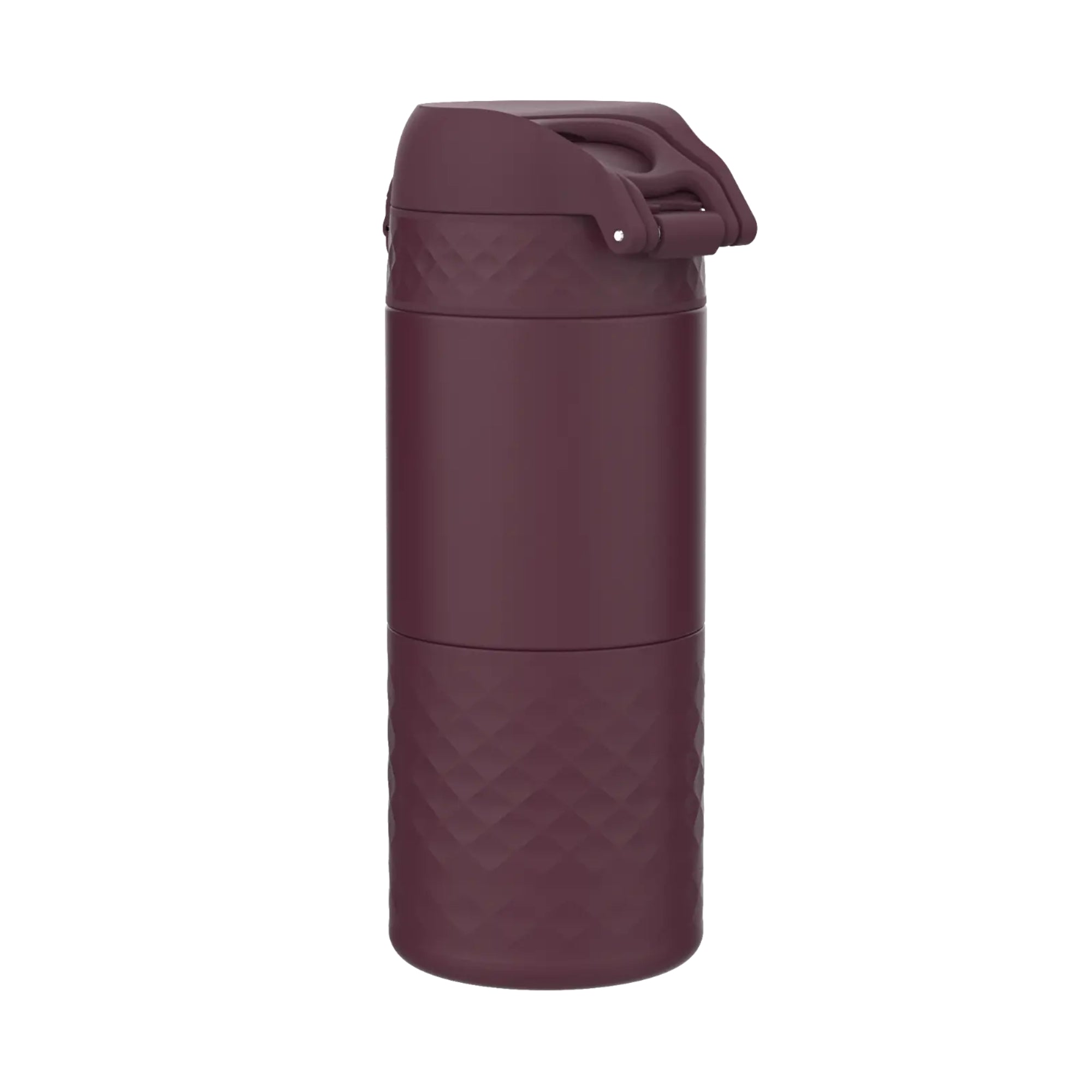 Kubek termiczny Ion8 Travel Mug, fioletowy, 360 ml – lekki, szczelny, ekologiczny, podwójna izolacja, z blokadą 