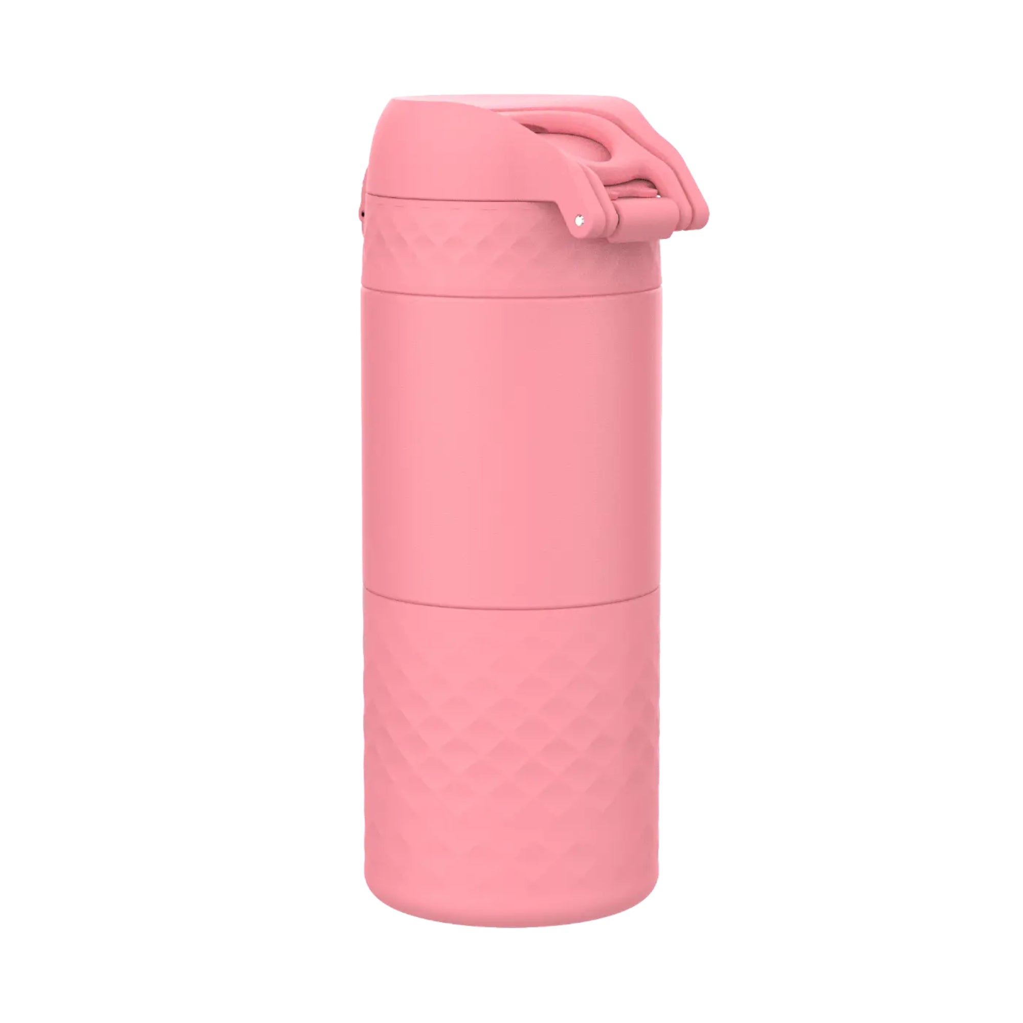 Kubek termiczny Ion8 Travel Mug, różowy, 360 ml – lekki, szczelny, ekologiczny, podwójna izolacja, z blokadą 