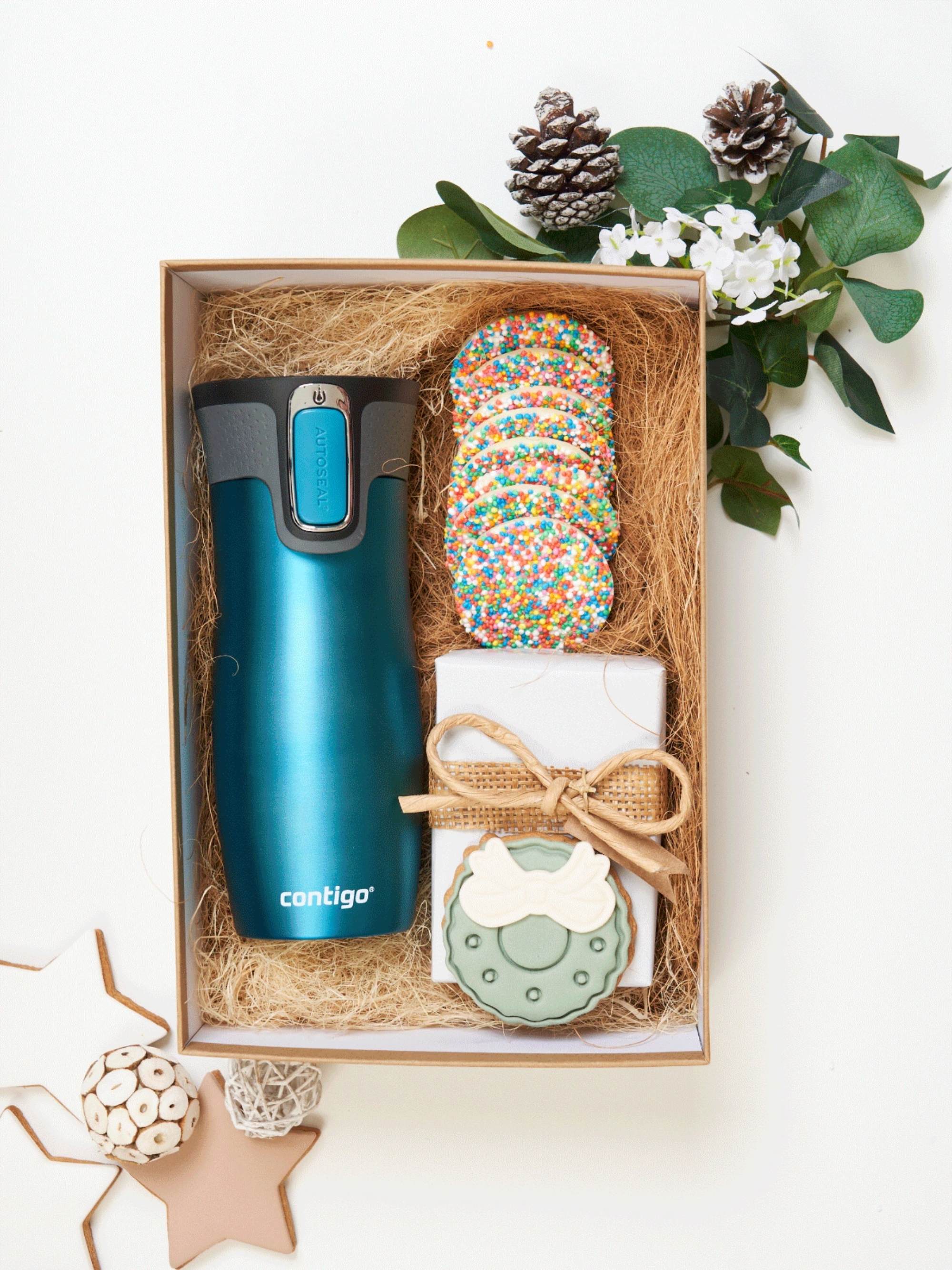 Kubek termiczny Contigo West Loop 470 ml – 100% szczelny, utrzymuje ciepło do 5 h i zimno do 12 h, idealny w podróży, kolor: morski