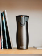 Kubek termiczny Contigo West Loop 470 ml – 100% szczelny, utrzymuje ciepło do 5 h i zimno do 12 h, idealny w podróży, kolor: grafitowy