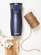 Kubek termiczny Contigo West Loop 470 ml – 100% szczelny, utrzymuje ciepło do 5 h i zimno do 12 h, idealny w podróży, kolor: granatowy