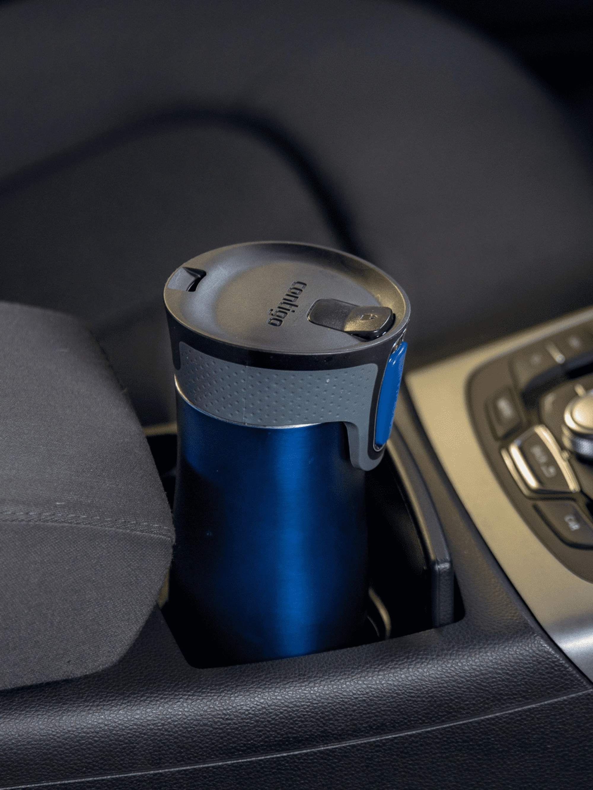 Kubek termiczny Contigo West Loop 470 ml – 100% szczelny, utrzymuje ciepło do 5 h i zimno do 12 h, idealny w podróży, kolor: granatowy