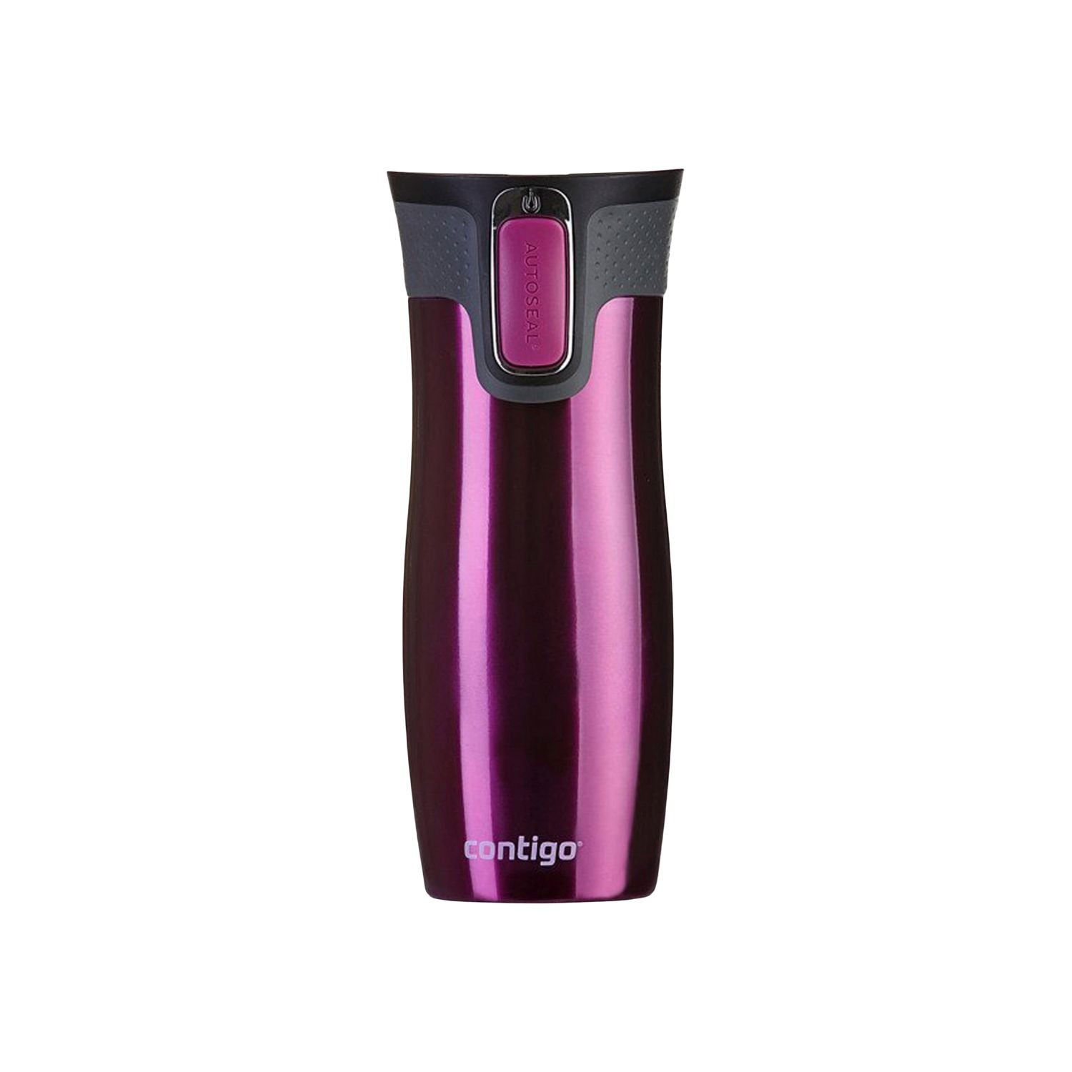 Kubek termiczny Contigo West Loop 470 ml – 100% szczelny, utrzymuje ciepło do 5 h i zimno do 12 h, idealny w podróży, kolor: malinowy