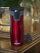 Kubek termiczny Contigo West Loop 470 ml – 100% szczelny, utrzymuje ciepło do 5 h i zimno do 12 h, idealny w podróży, kolor: czerwony