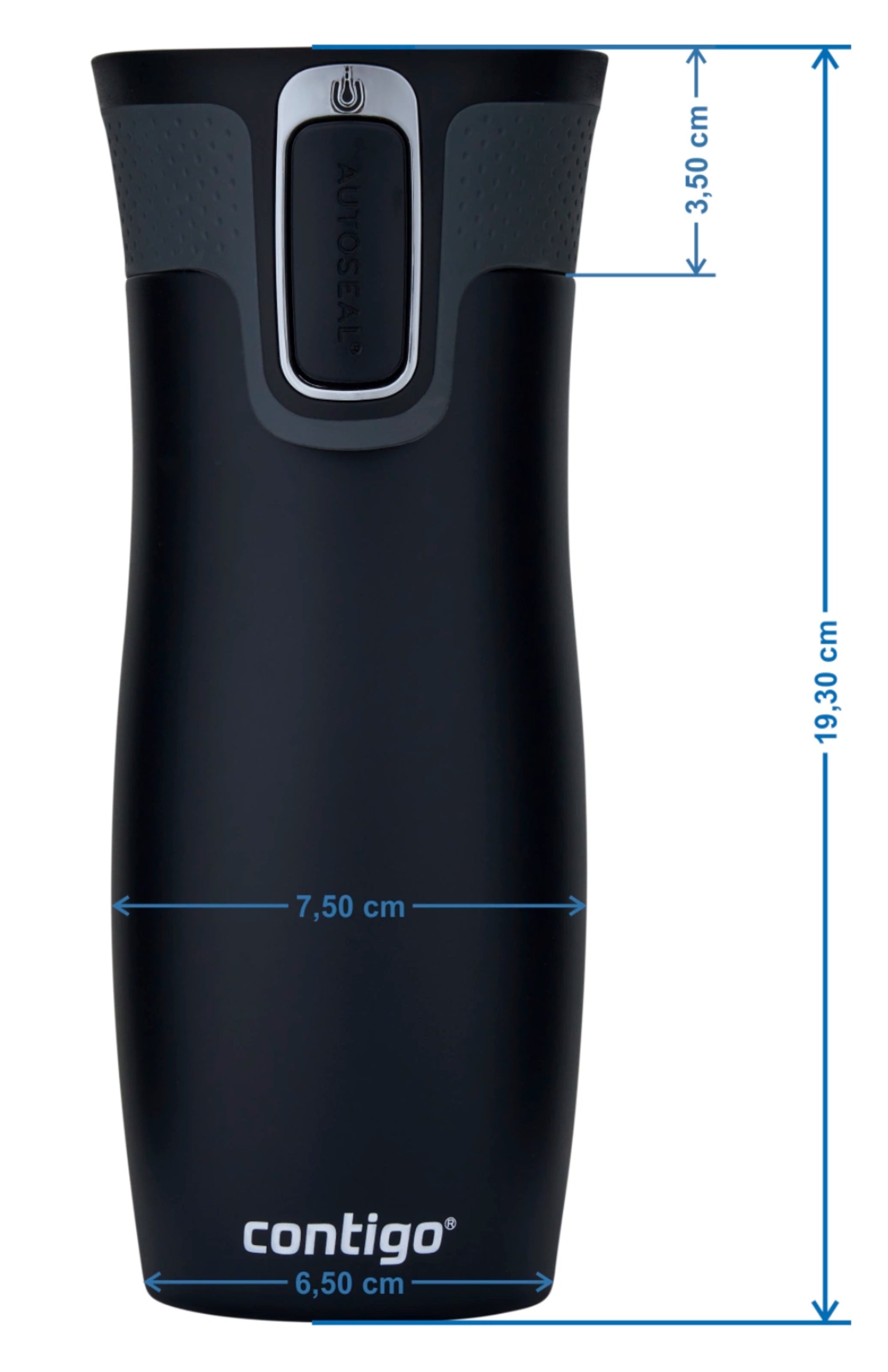 Kubek termiczny Contigo West Loop 470 ml – 100% szczelny, utrzymuje ciepło do 5 h i zimno do 12 h, idealny w podróży, kolor: czerwony