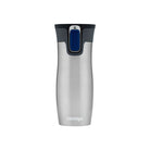 Kubek termiczny Contigo West Loop 470 ml – 100% szczelny, utrzymuje ciepło do 5 h i zimno do 12 h, idealny w podróży, kolor: stainless steel
