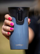 Kubek termiczny Contigo West Loop mini 300 ml – 100% szczelny, utrzymuje ciepło do 5 h i zimno do 12 h, idealny w podróży, kolor: niebieski