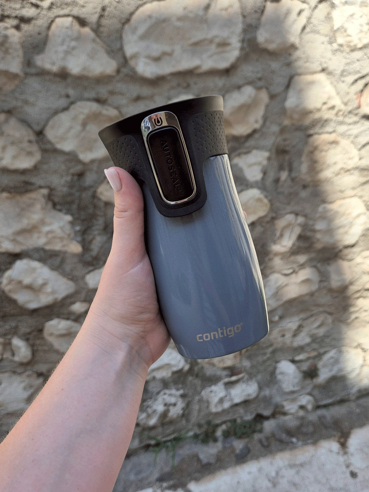 Kubek termiczny Contigo West Loop mini 300 ml – 100% szczelny, utrzymuje ciepło do 5 h i zimno do 12 h, idealny w podróży, kolor: niebieski