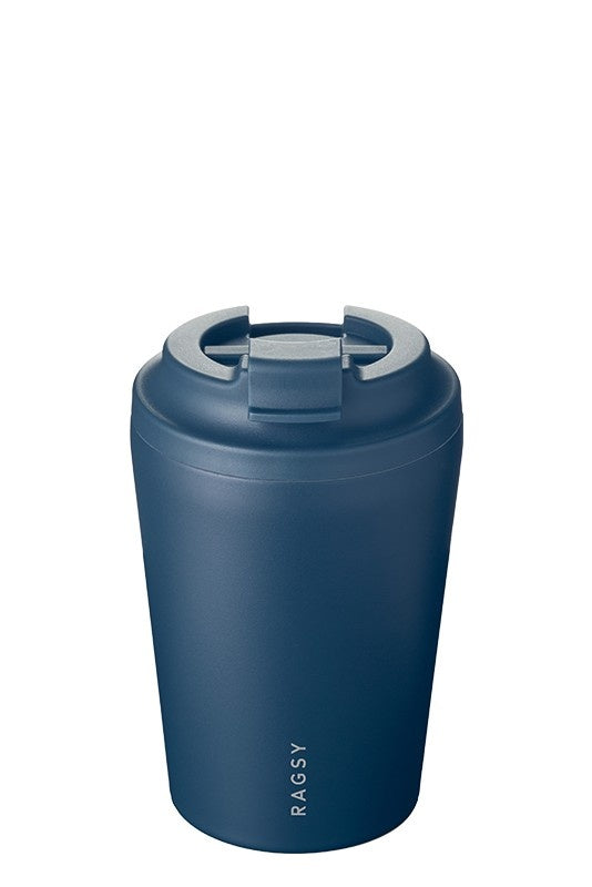 Ragsy Simply Cup Ink Blue – szczelny kubek na kawę z ceramiką w środku