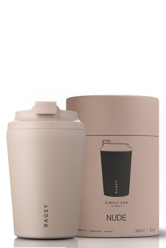 Ragsy Simply Cup Nude – szczelny kubek do kawy w kolorze nude