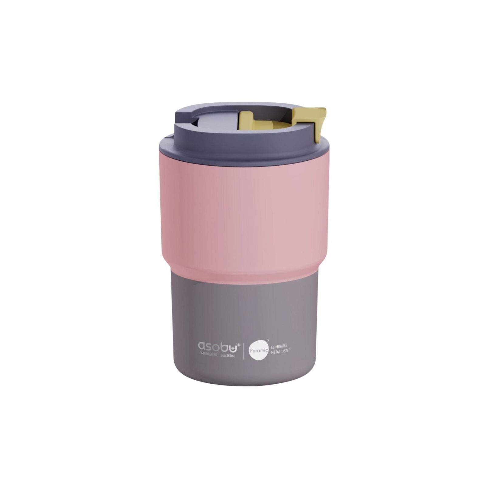 Asobu Coffee Express 360 ml Pastel Peach – lekki, szczelny kubek termiczny z ergonomicznym kształtem i powłoką Puramic.