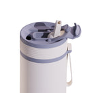 Kubek termiczny Asobu Aspen Pastel Blue - ze słomką i ustnikiem, stal nierdzewna, 100% szczelny, dopasowany do uchwytów samochodowych, kolor: niebieski