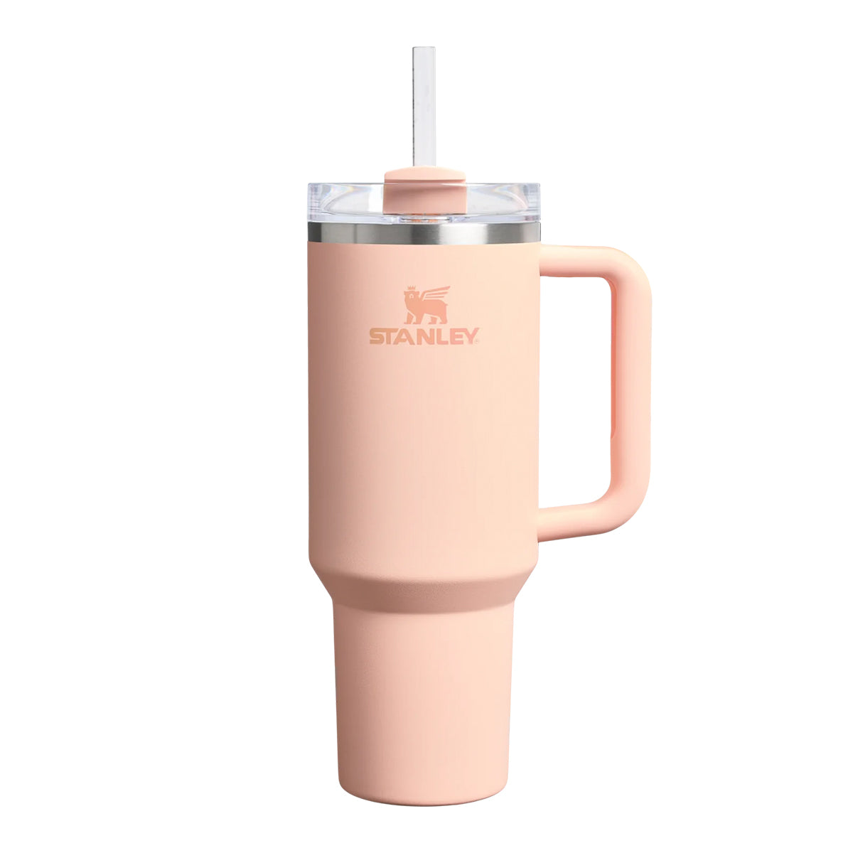 Stanley Quencher Orange Cream– stalowy kubek termiczny ze słomką, idealny do auta, biura i na siłownię, kolor: brzoskwiniowy