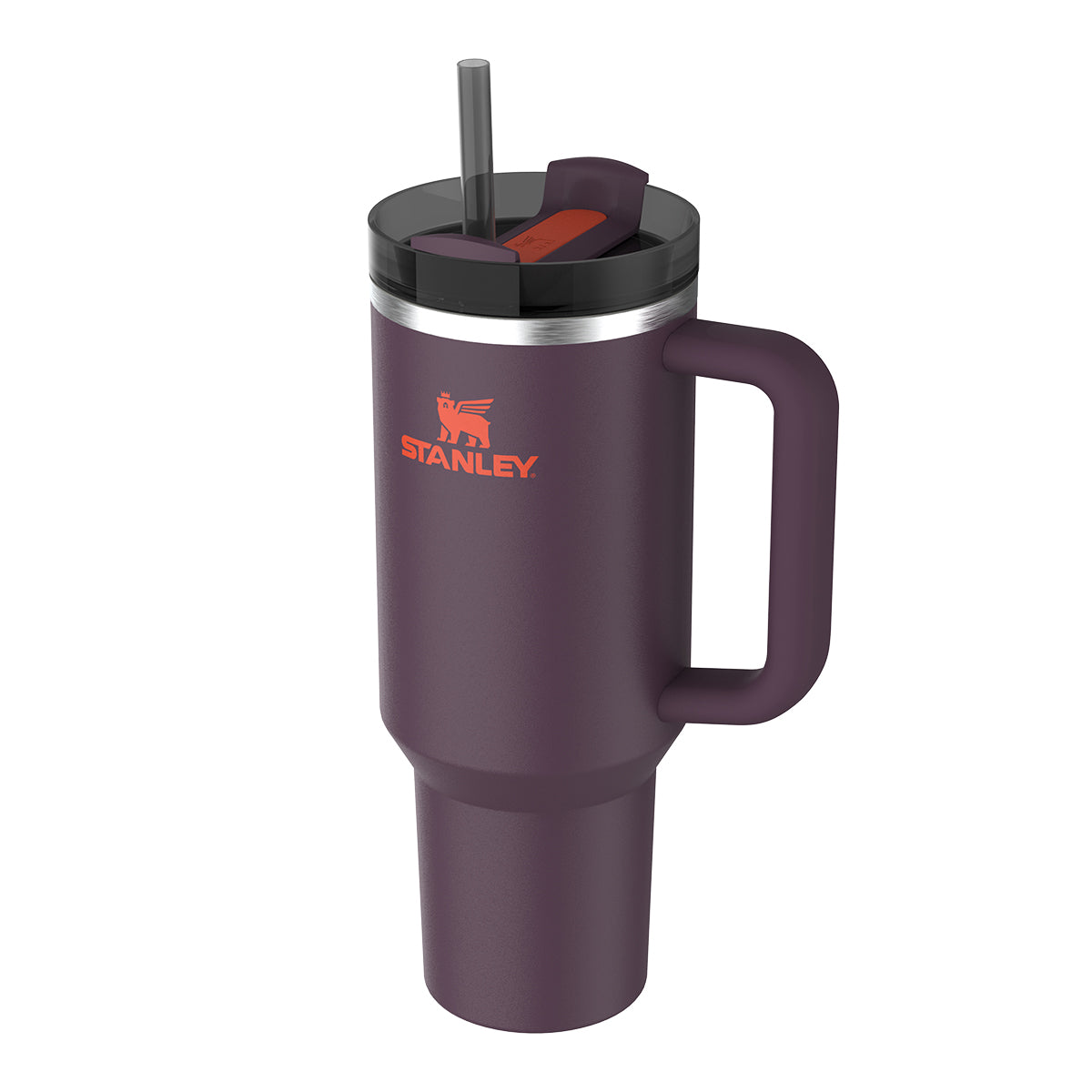 Stanley Quencher Plum – stalowy kubek ze słomką, idealny do auta, biura i na siłownię