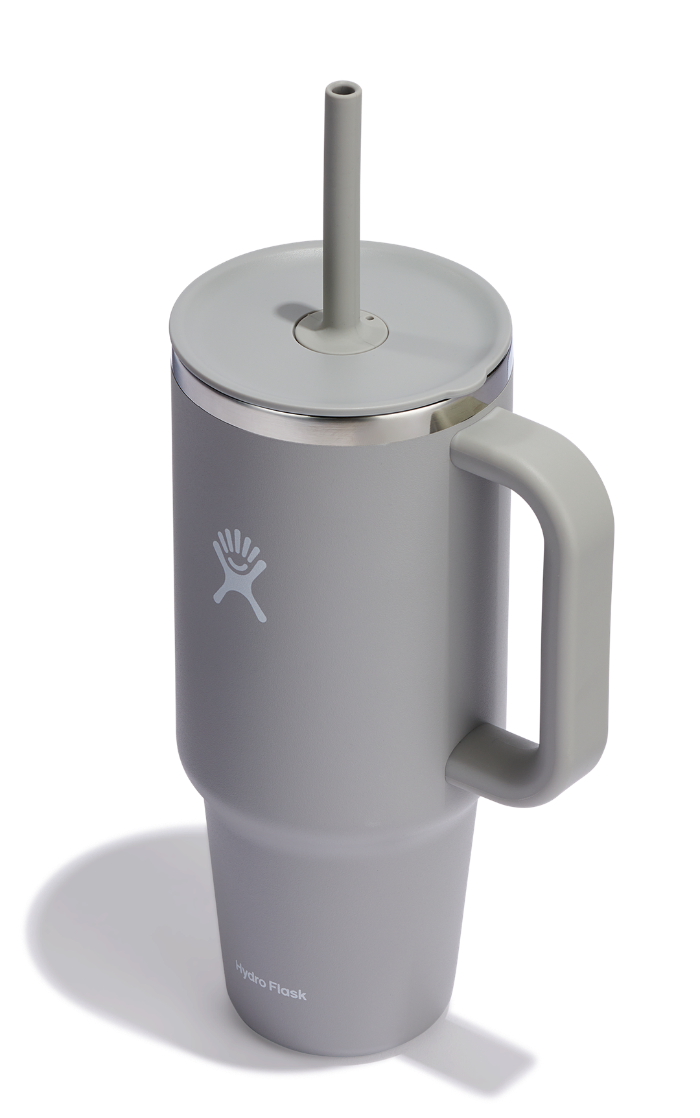 Kubek termiczny ze słomką Hydro Flask Birch 1,1 l – podwójne ścianki, utrzymanie temperatury, antypoślizgowa powłoka i wygodny uchwyt, kolor: szary