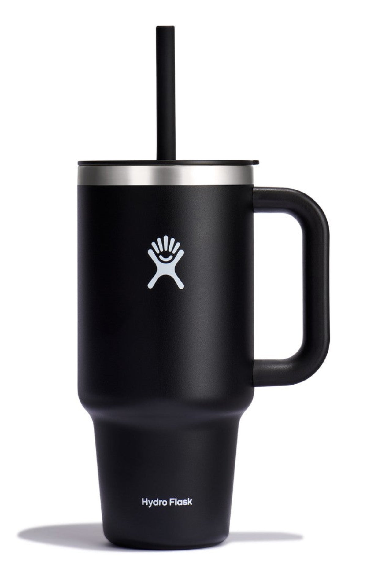 Kubek termiczny ze słomką Hydro Flask Black 900 ml – podwójne ścianki, utrzymanie temperatury, antypoślizgowa powłoka i wygodny uchwyt, kolor: czarny