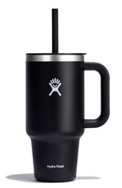 Kubek termiczny ze słomką Hydro Flask Black 900 ml – podwójne ścianki, utrzymanie temperatury, antypoślizgowa powłoka i wygodny uchwyt, kolor: czarny