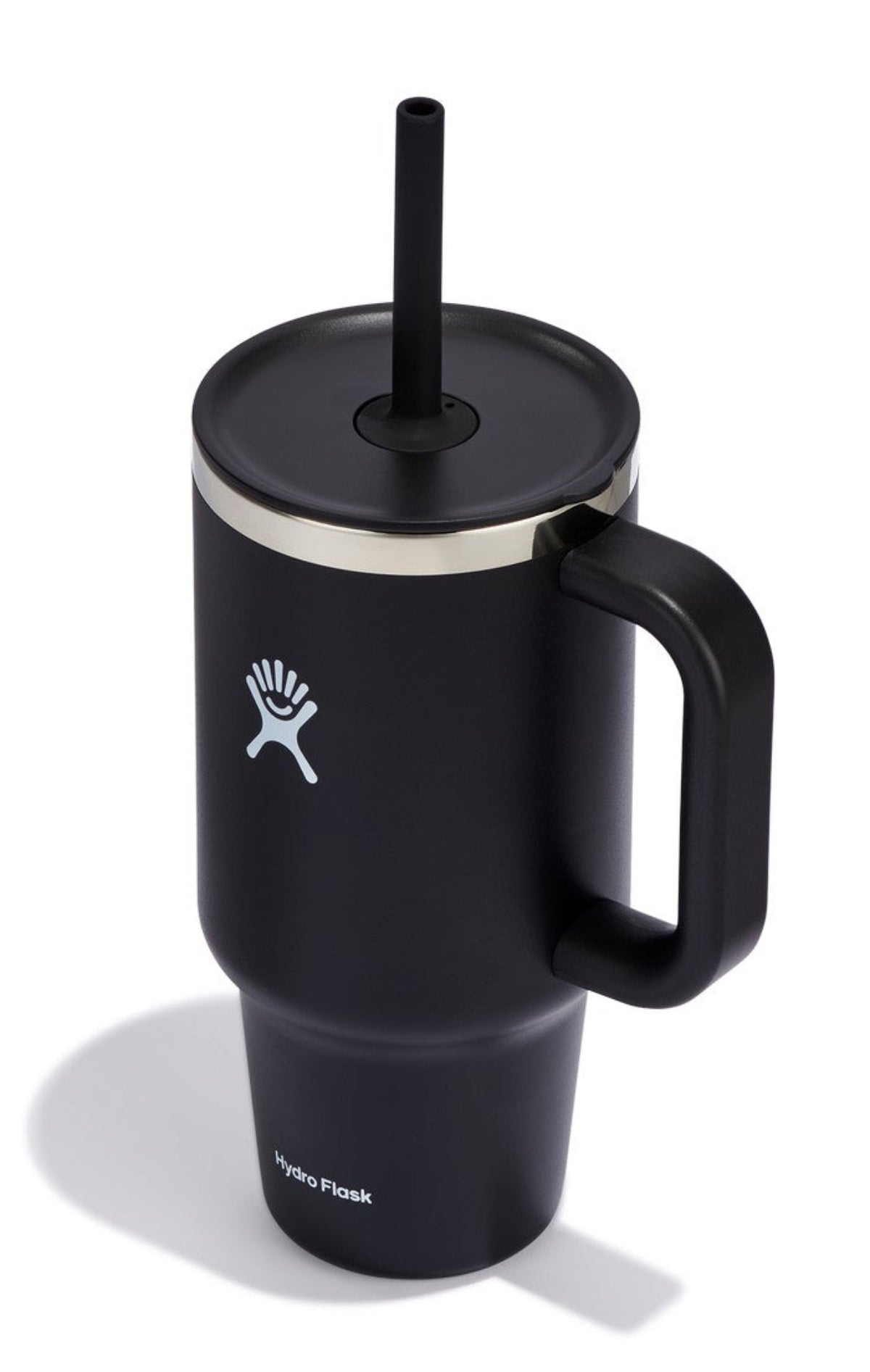 Kubek termiczny ze słomką Hydro Flask Black 900 ml – podwójne ścianki, utrzymanie temperatury, antypoślizgowa powłoka i wygodny uchwyt, kolor: czarny