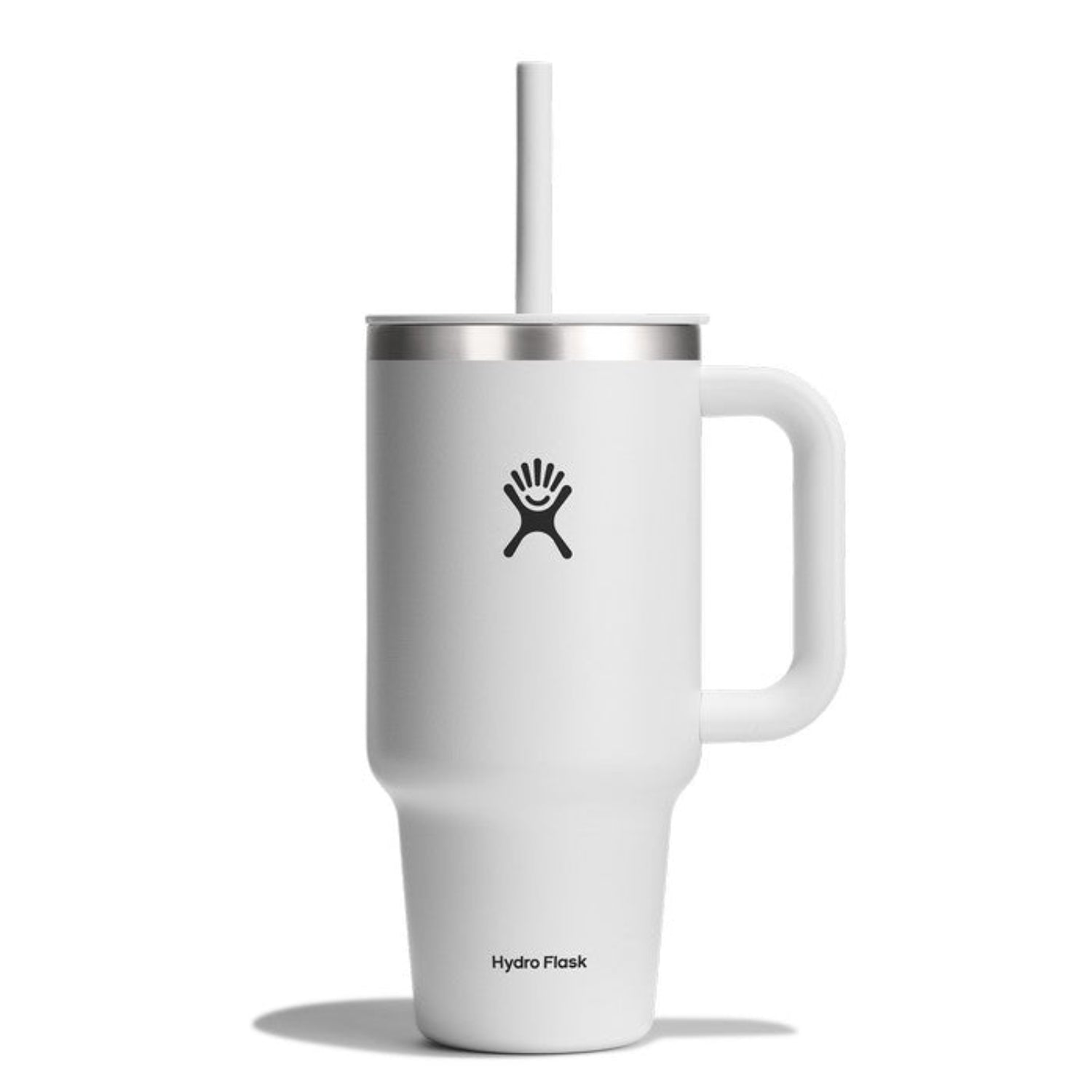 Kubek termiczny ze słomką Hydro Flask White 900 ml – podwójne ścianki, utrzymanie temperatury, antypoślizgowa powłoka i wygodny uchwyt, kolor: biały