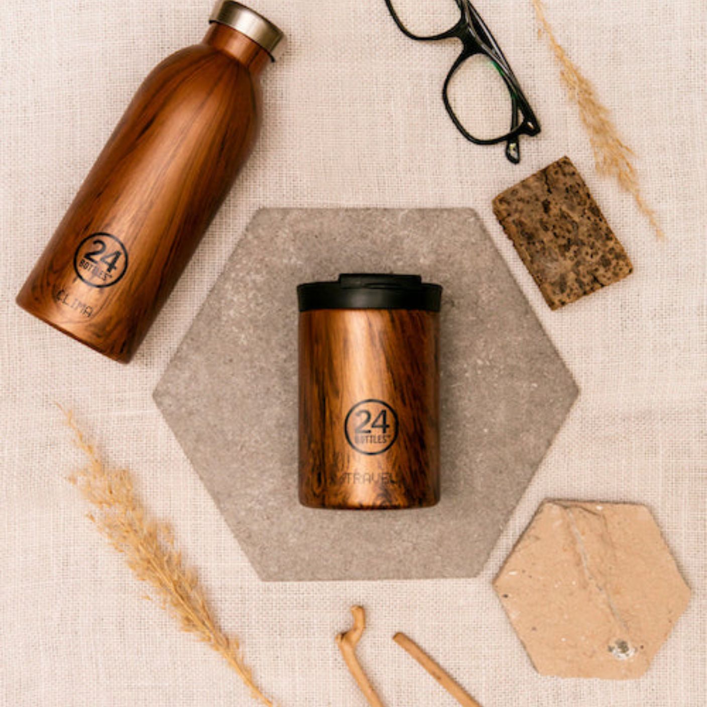 24BOTTLES kubek termiczny TRAVEL TUMBLER 350 ml, Sequoia Wood 24bottles Kubki termiczne | TwójLunchBox