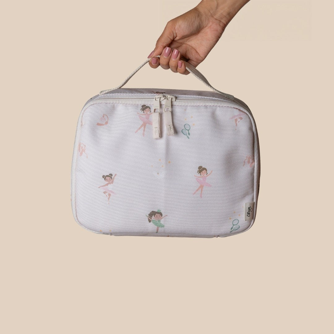 Torba lunchowa Citron Ballerina – izolowana, lekka i pojemna, z motywem balerin