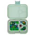 Jasnozielona śniadaniówka Yumbox Panino z motywem dżungli
