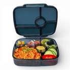 Ciemny pojemnik bento Yumbox Go z podziałem na porcje zapobiegający mieszaniu składników